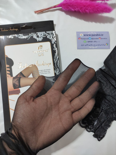 جوراب شیشه ای بالا زانو پنجه شفاف