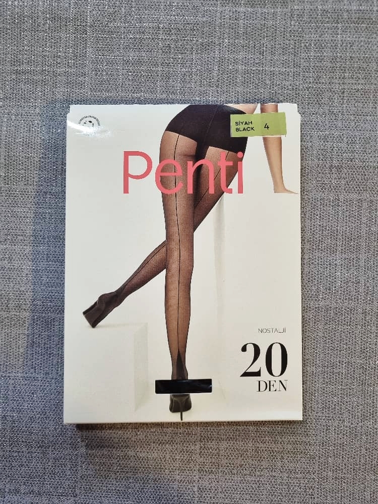 جوراب شلواری پشت خط دار شیشه ای برند پنتی اصل